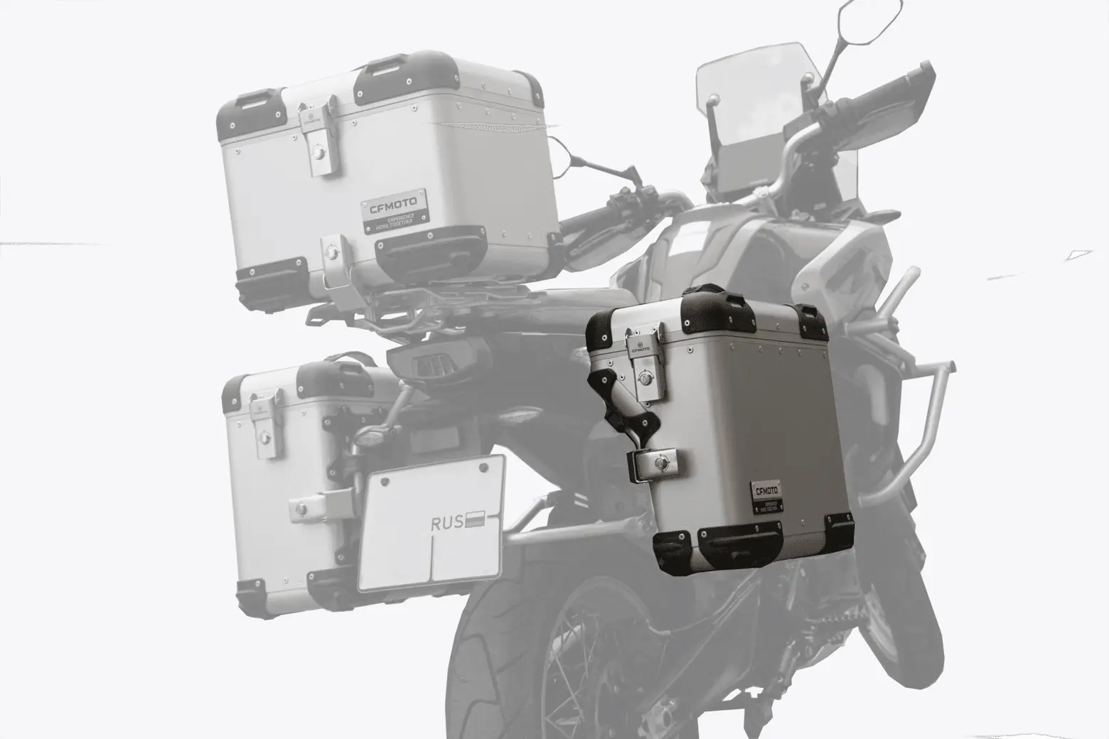 Кофр правый для CFMOTO 450MT/800MT (серый)